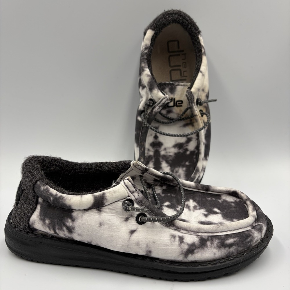 HEY DUDE Toddler K11 Wally Thunderstruck Tie Dye Slip On‎ Ripstop Shoes
